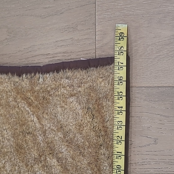 EUC Pottery Barn Throw Blanket Brown/Grey Faux Fur Heavy Weight Sofa Blanket - Picture 9 of 11